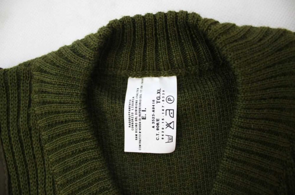 Wojskowy Sweter Armia Włochy Olive r.XL