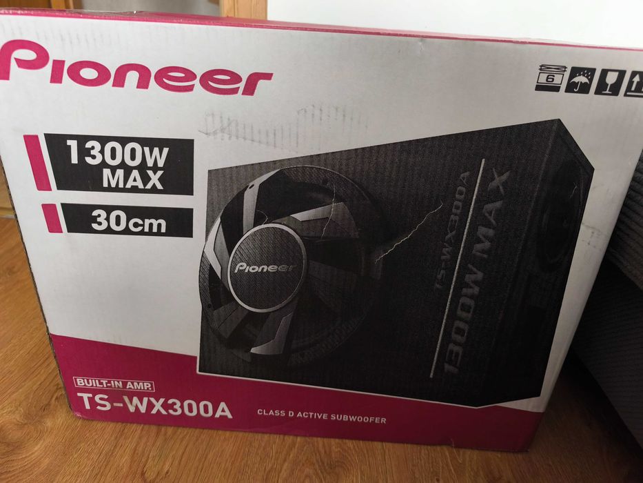 Skrzynia basowa subwoofer aktywny zestaw do auta nowy Pioneer GRATISY