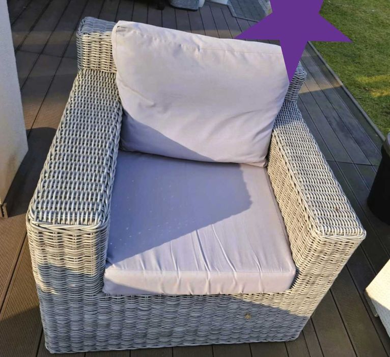 Komplet foteli z technorattanu 2 sztuki