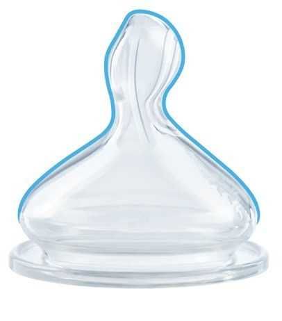 Nuk M 6-18m Smoczek do butelki silikonowy antykolkowy rozmiar M 2sz