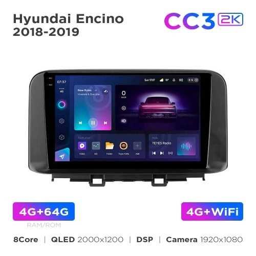 Штатная магнитола Teyes CC3 2k 4+64 Gb Hyundai Encino 2018-2019