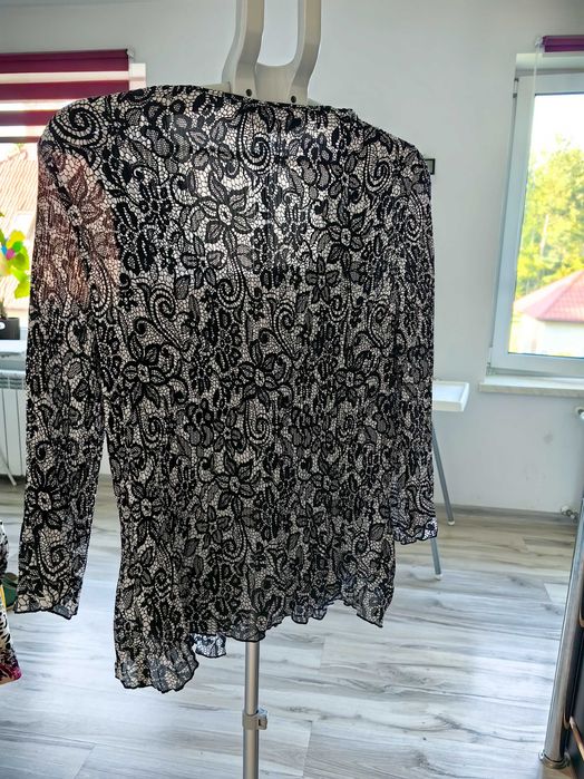 Bluzka czarno-biała rozmiar XXL elegancka damska