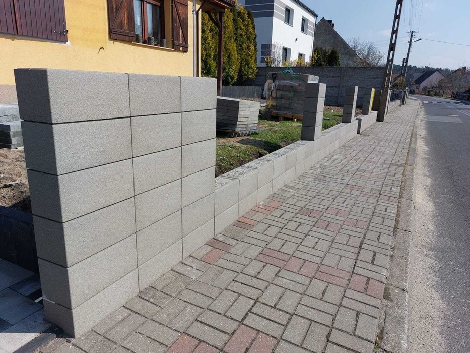 Ogrodzenie Betonowe pustak betonowy bloczek murek atro dostawa gratis