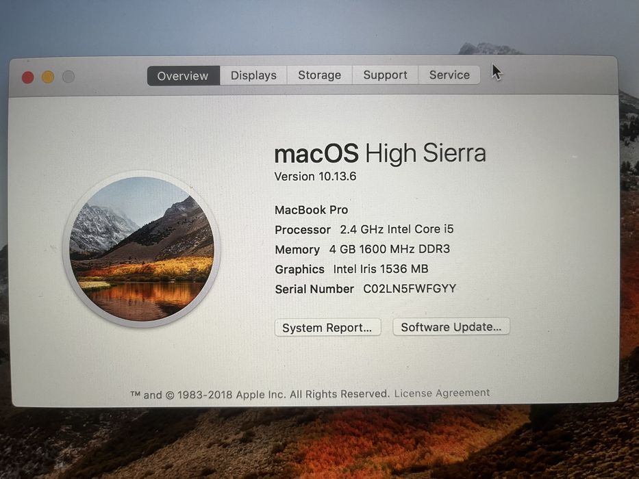 Macbook a1502 13” i5/4Gb на запчастини