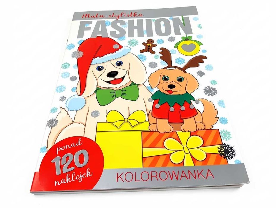 D237 Mała Stylistka Fashion Kolorowanka Z Naklejkami Ponad 120 Naklejek Motyw Świąteczny Pieski Boże Narodzenie Kreatywna Zabawa Dla Dzieci Prezent