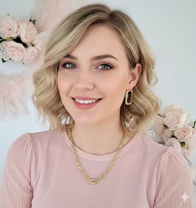 Kolczyki owalne w stylu Tiffi stal chirurgiczna 316L unikat