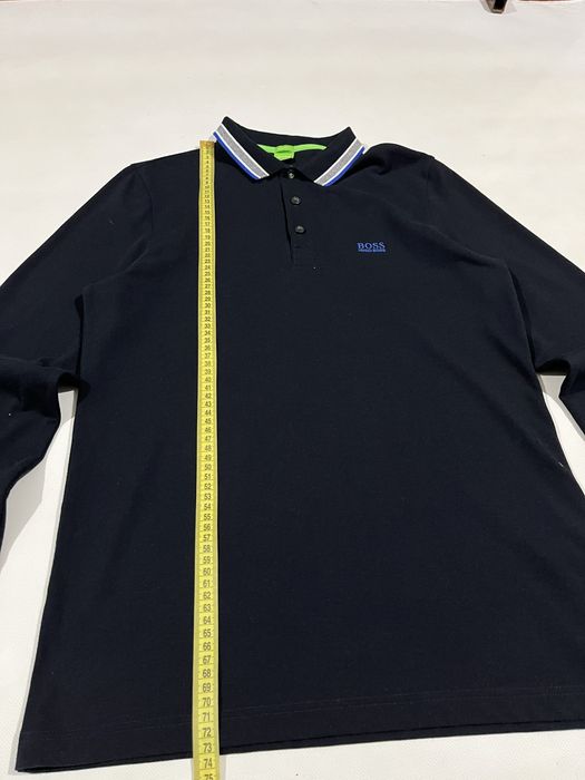 Поло hugo boss темно-синє з довгим рукавом лонгслив хуго босс розмір m