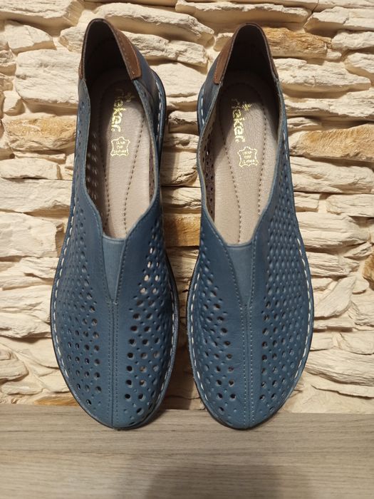 Skórzane buty damskie Rieker 39