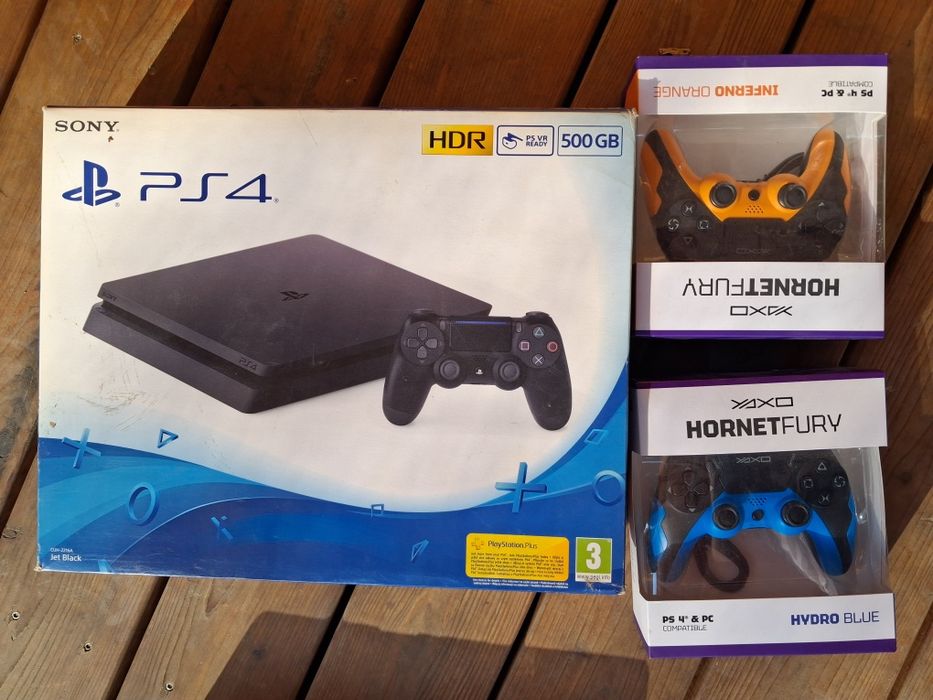 konsola playstation ps4 slim 2 pady minecraft +książka