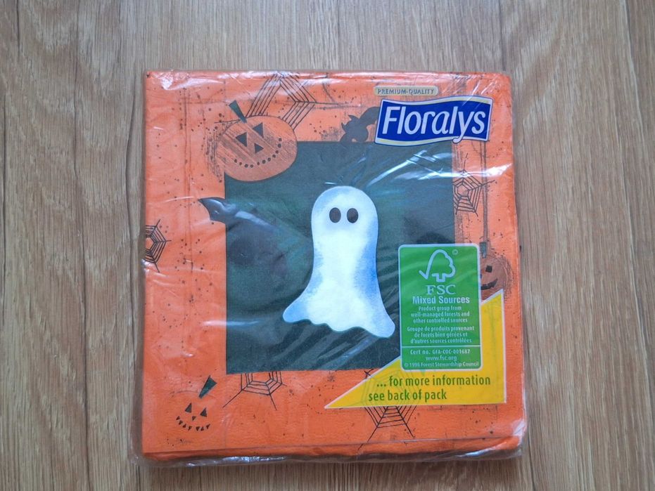 Komplet ozdobnych serwetek Halloween do DIY decoupage 3 x 30 serwetek