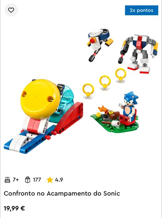 Lego Sonic novo caixa fechada