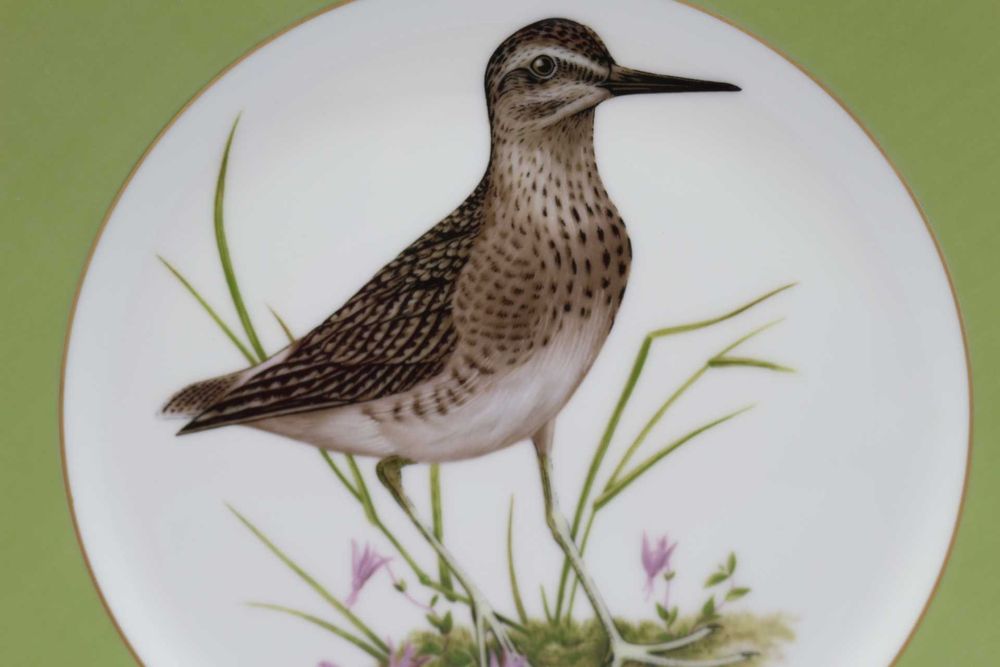 Prato Coleção Aves de Caça 4 Maçarico Bastardo Edição Limitada 1986/87