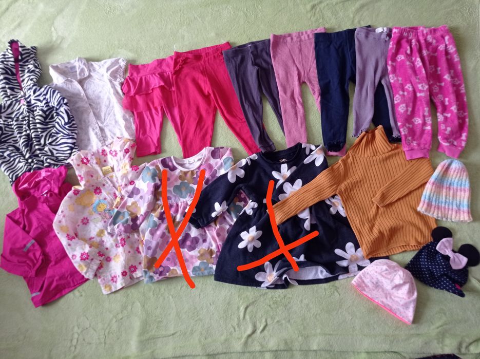 Дитячий одяг для дівчинки, плаття, штани, шапки, 92-98 см.