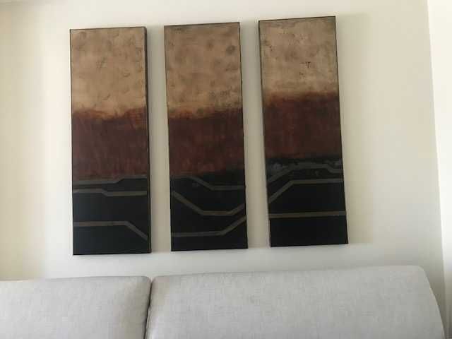 Conjunto de 3 quadros grandes