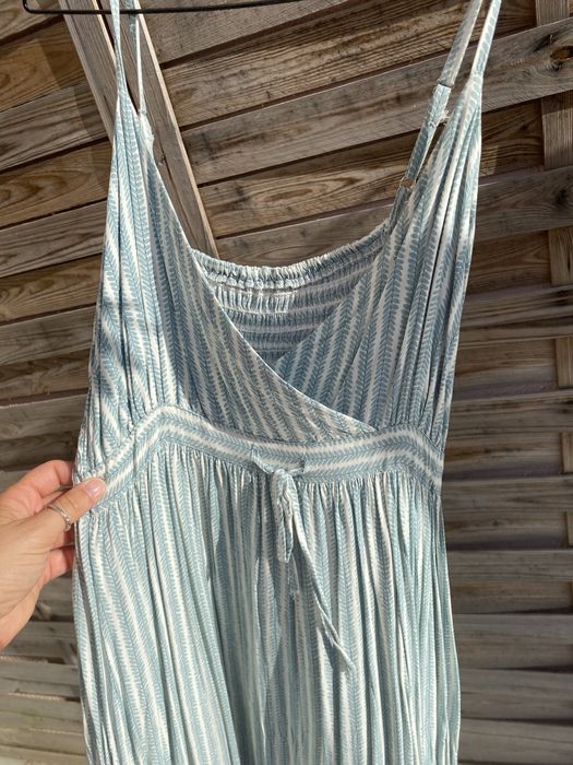 Vestido comprido azul