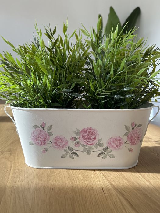 Vaso Rosepeppar + 2 plantas artificiais Ikea