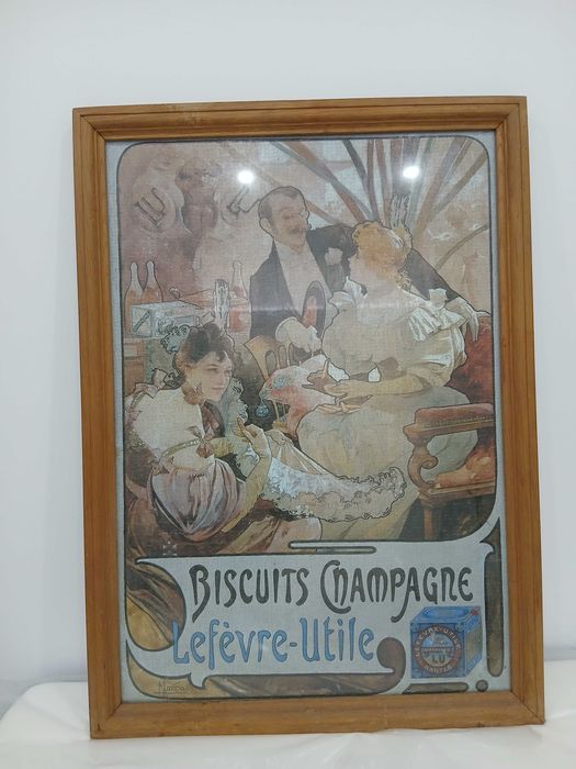 Quadro publicidade biscuits champagne en puzzle