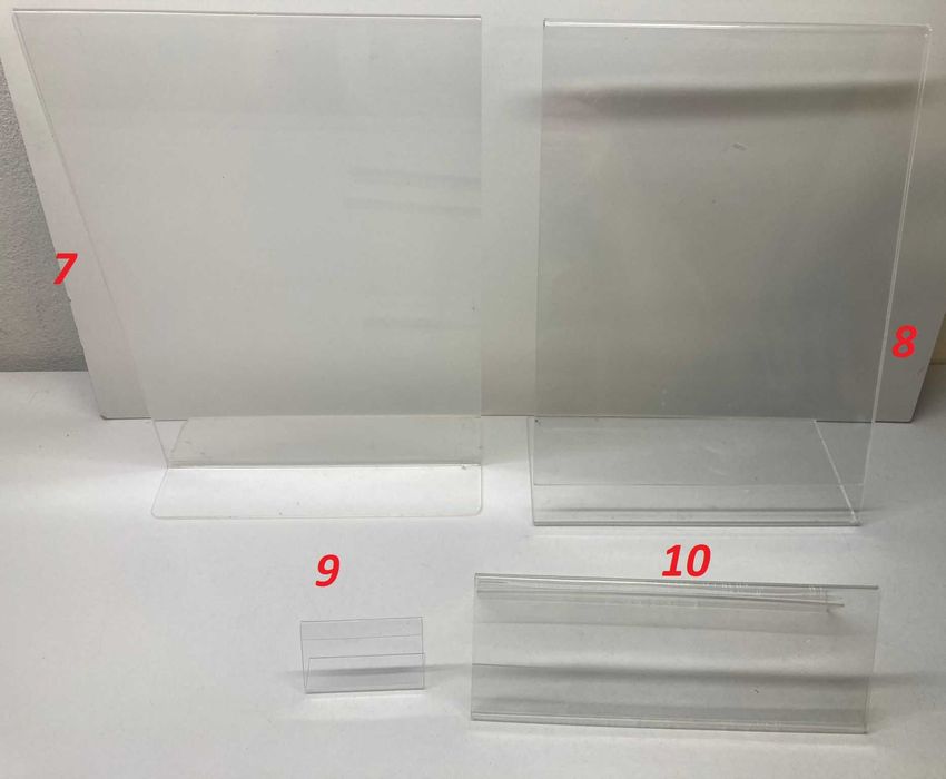 Expositores em Acrilico de Diversos Tamanhos (A4, A5, Cartões, etc)