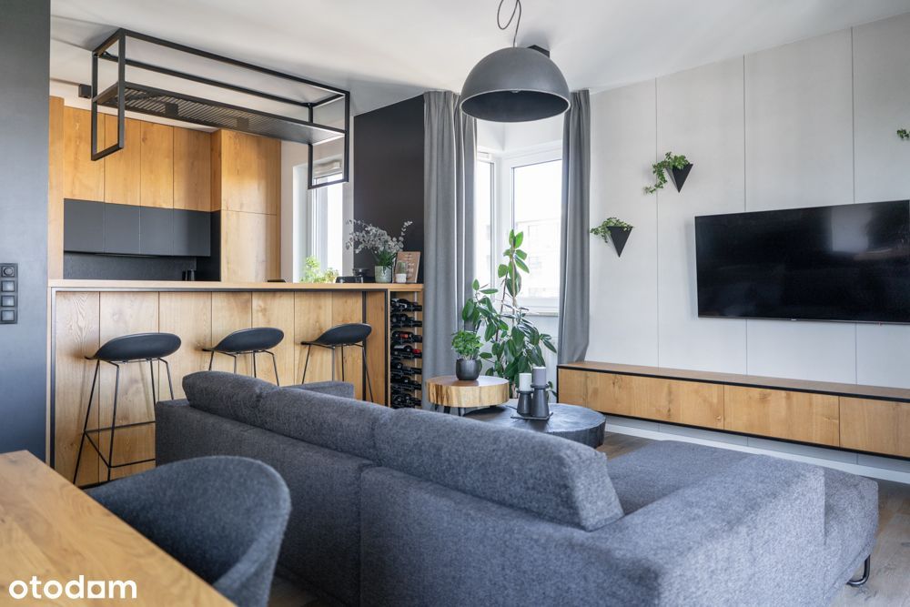 3 pokoje, styl loft premium centrum Woli, otwarta sypialnia - Widok 2