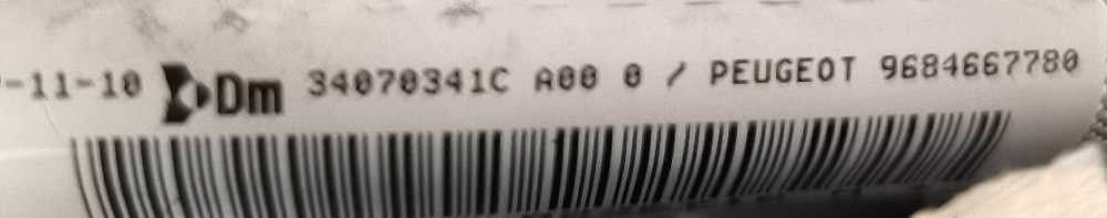 Airbag Cortina Direito 9684667780 - PEUGEOT 3008 I Veículo multiuso