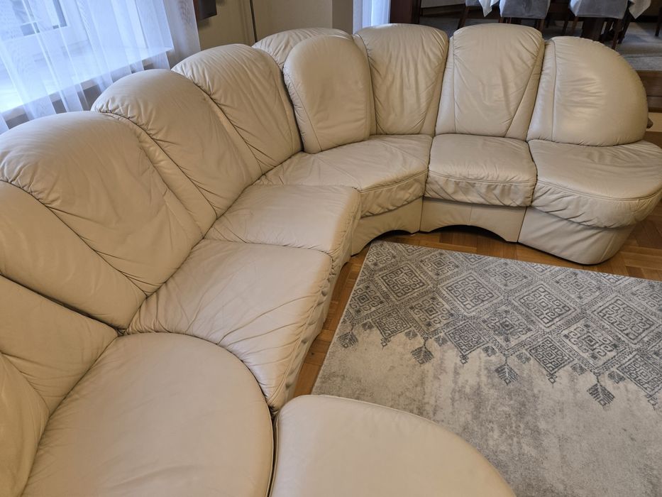 KLER NAROŻNIK DUŻY Luksusowy SKÓRA Sofa Salon Solidny Modułowy Kraków
