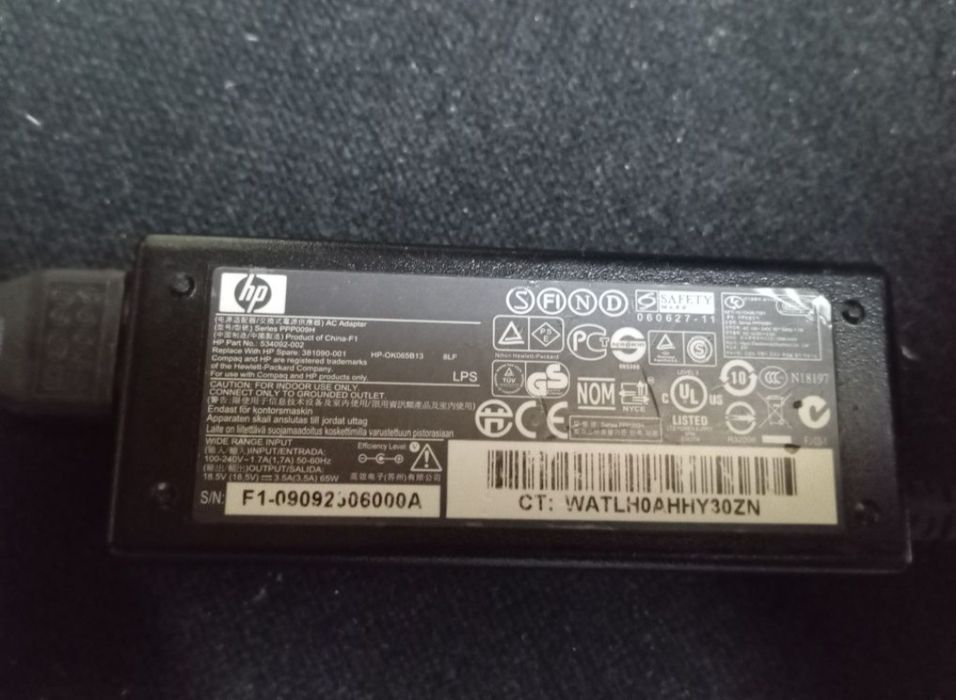 Carregador para portátil HP ( Hewlett Packard )