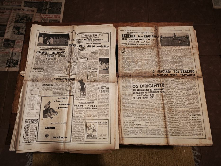 Lote de jornais A Bola antigos