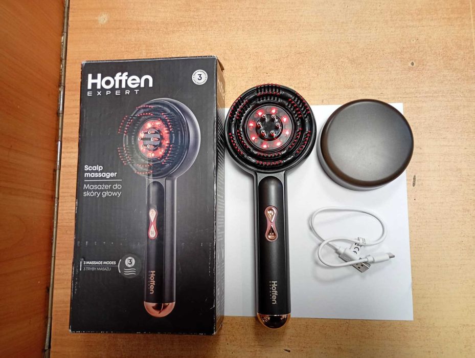 Masażer do skóry głowy Hoffen Expert, akumulatorowy, 3 tryby, NOWY!