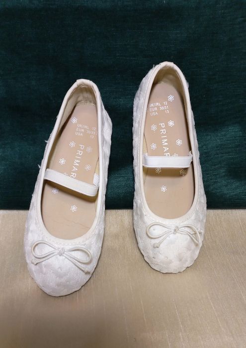 Нарядні туфлі Primark 30-31 білі балетки дівчинка/девочка