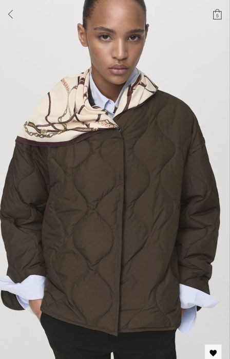 Стьобана куртка лайнер манго mango