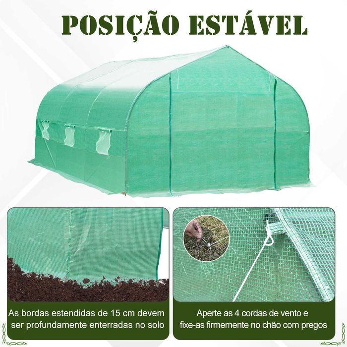 Estufa de Jardim/Horta – 450x300x200 cm