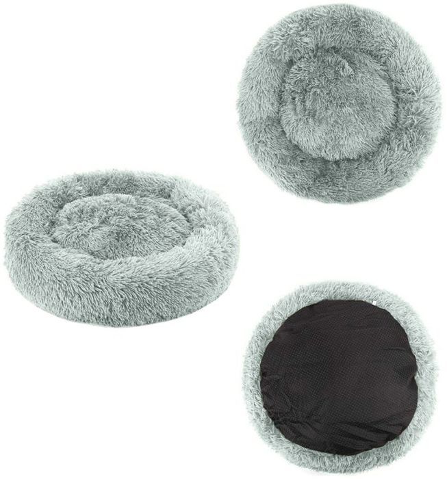 Legowisko Pluszowe Uniwersalne Dla Psa Kota 40Cm - Jasnoszare