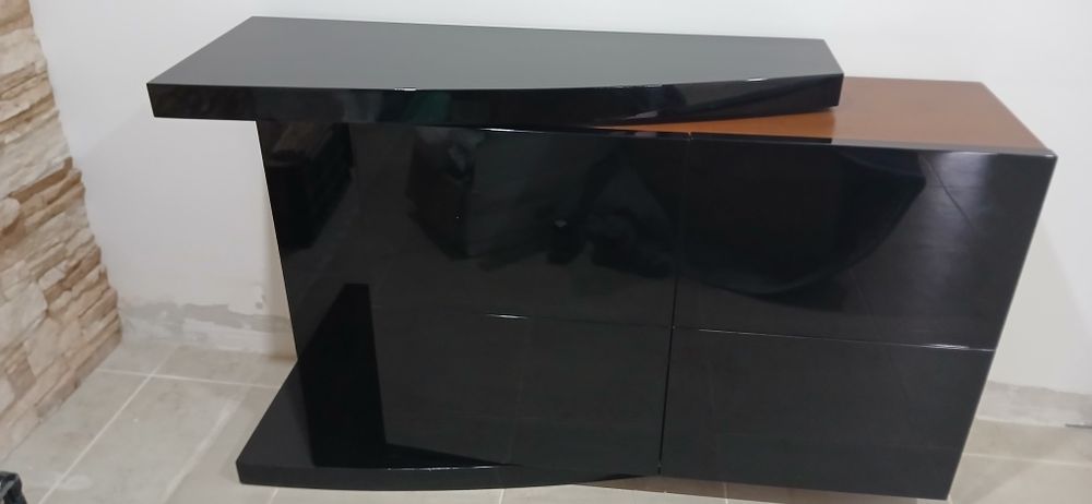 Sapateira êxito wenghê com lacado preto