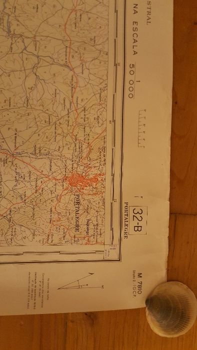 Mapa ou carta antiga corografica de Portugal - Portalegre