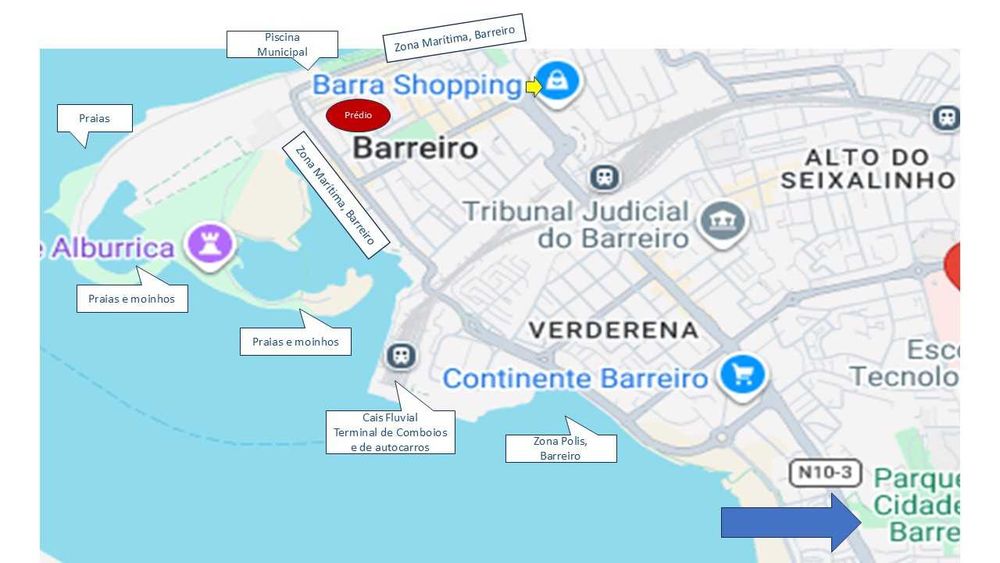 Vende-se  Prédio com 2 Pisos (2 Apartamentos) Centro do Barreiro e da zona Fluvial