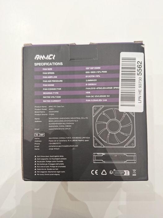 Cooler Fan AMICI 120mm – Potência, Silêncio e Estilo para o seu PC!