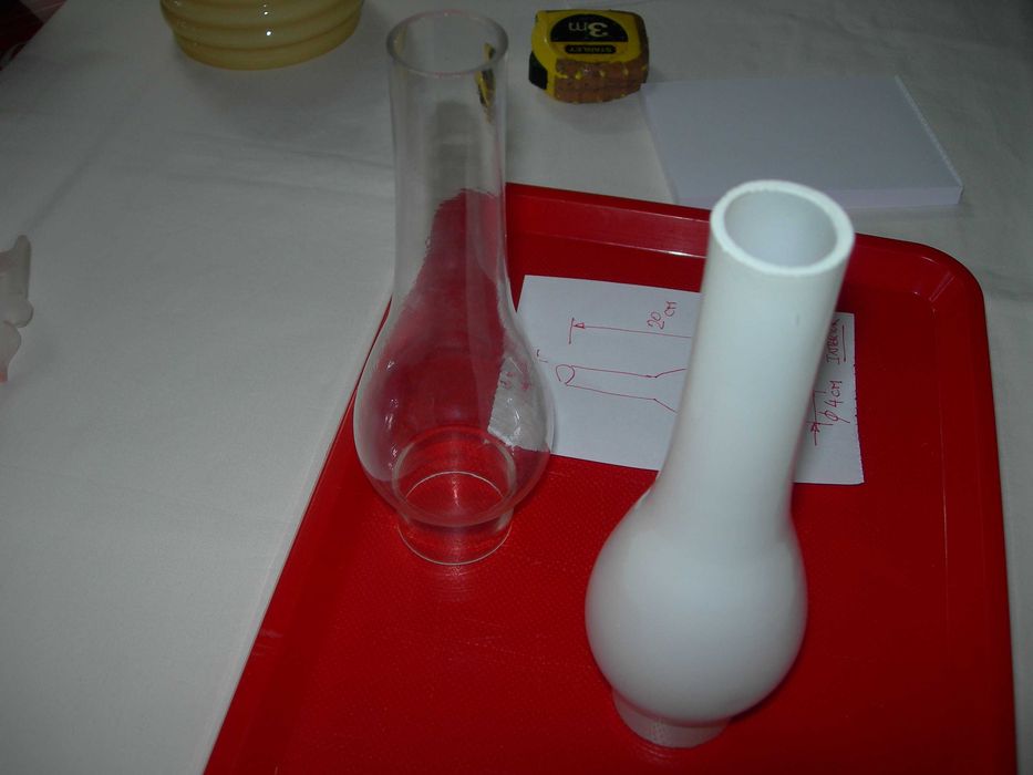 Chaminé em vidro.