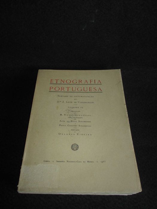 Livros Etnografia Portuguesa J. de Leite Vasconcelos