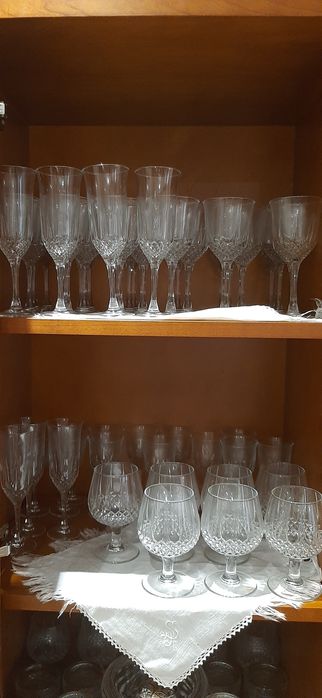 Conjunto de 48 copos cristal