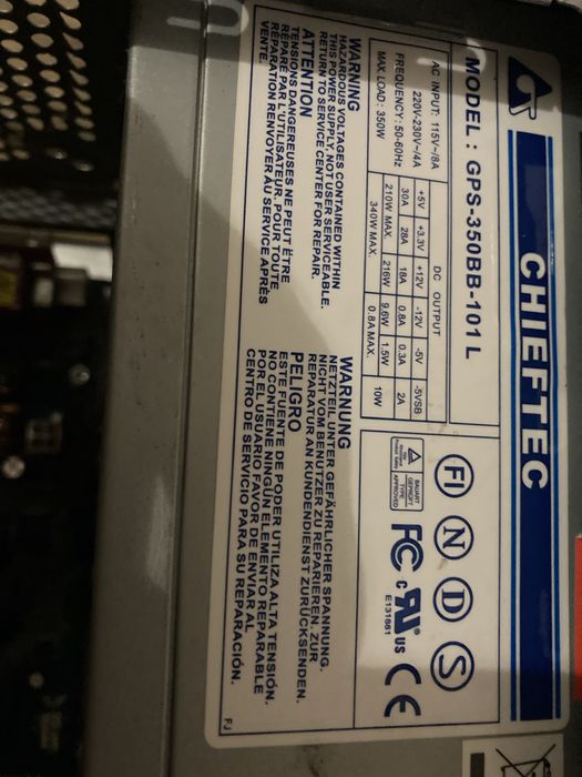 Блок питания  для пк Chieftec 350w