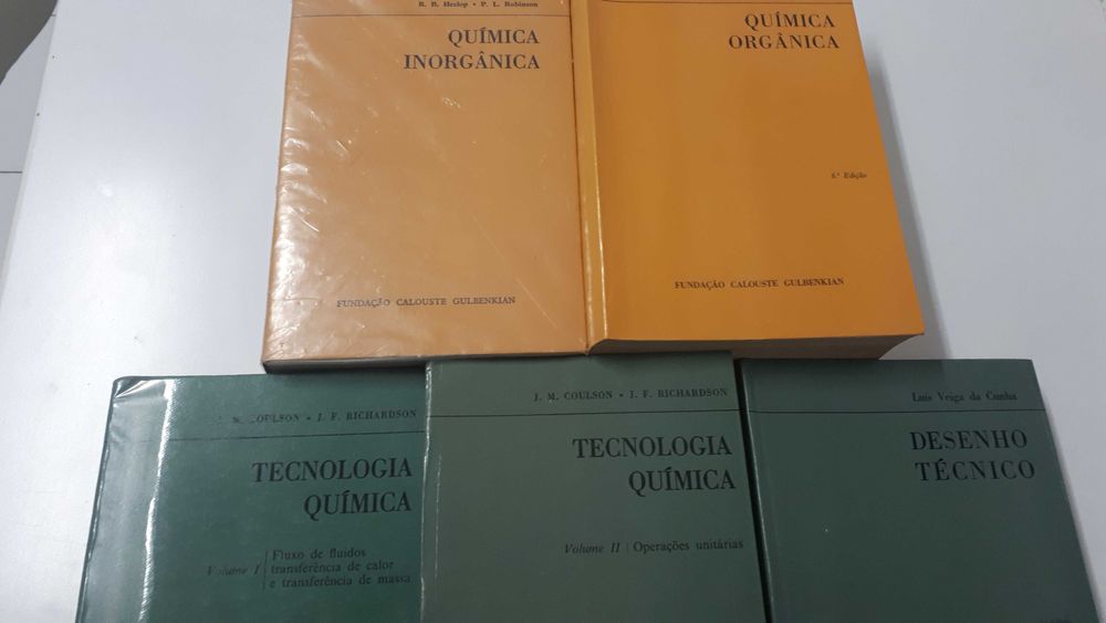 Química Orgânica, Inorgânica, Tecnologia Química I,II, Desenho Técnico