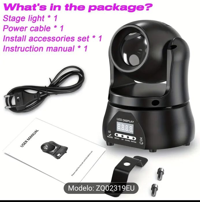 Luz de palco rob inteligente