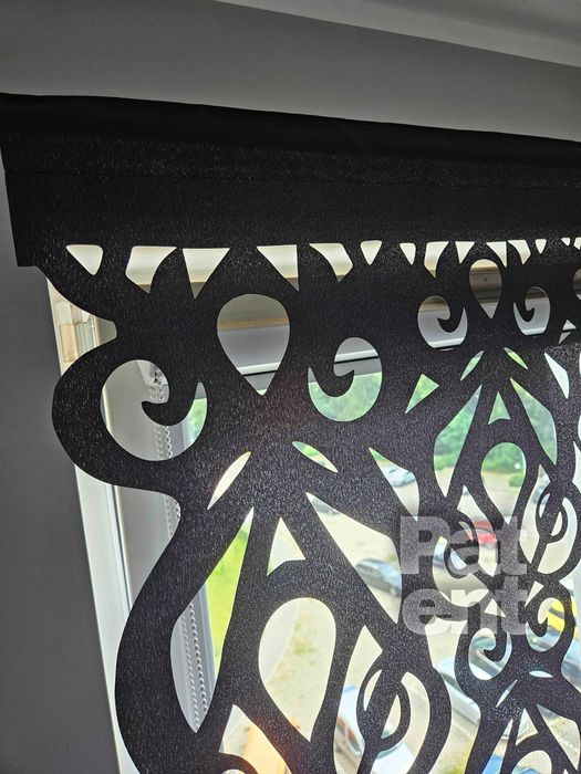 Firana panele ekranowe 60x100 cm żakardowe 2 sztuki na okno czarne