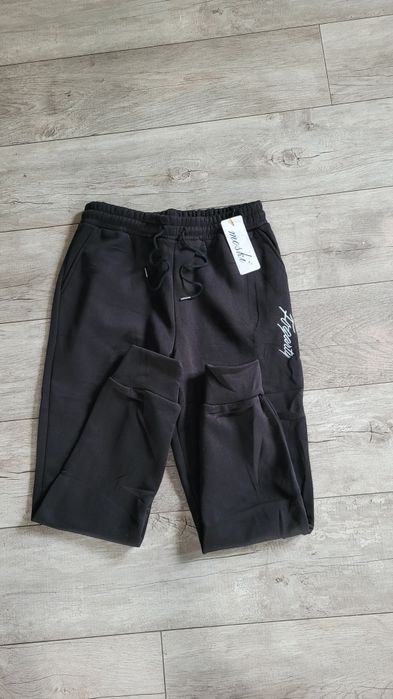 Moski dresowe spodnie czarne ocieplane XXL/3XL