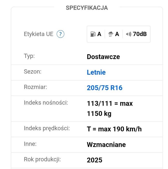 Opony letnie goodyear 205/75/R16C 4szt Nowe