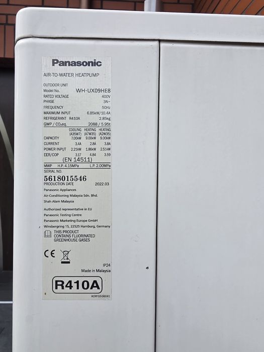 POMPA Ciepła Panasonic 9KW Rok 2022
