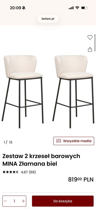 Hokery / krzesła barowe MINA