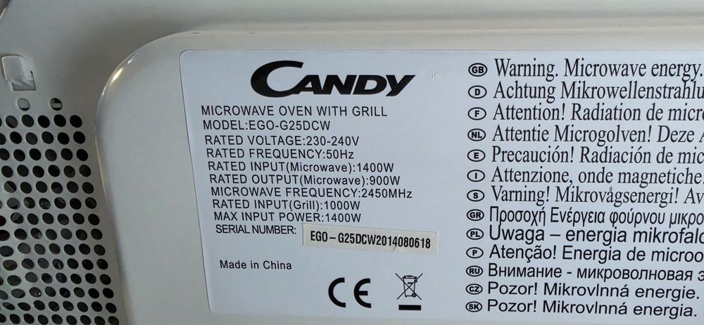 Microondas Candy