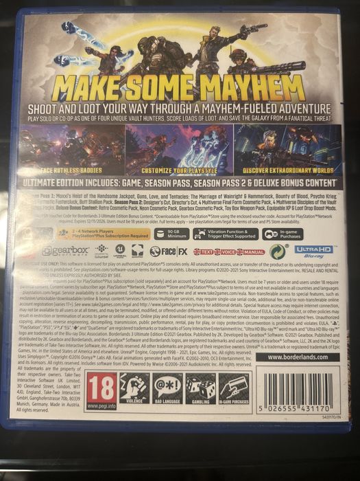 Borderlands 3 - Ultimate edition - PS5 - Com  codigo DLC