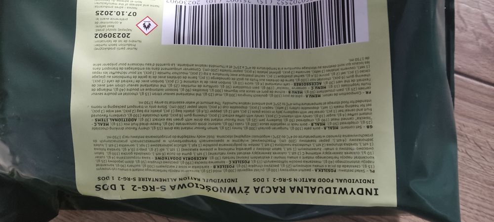 Indywidualna racja żywnościowa S-RG-4